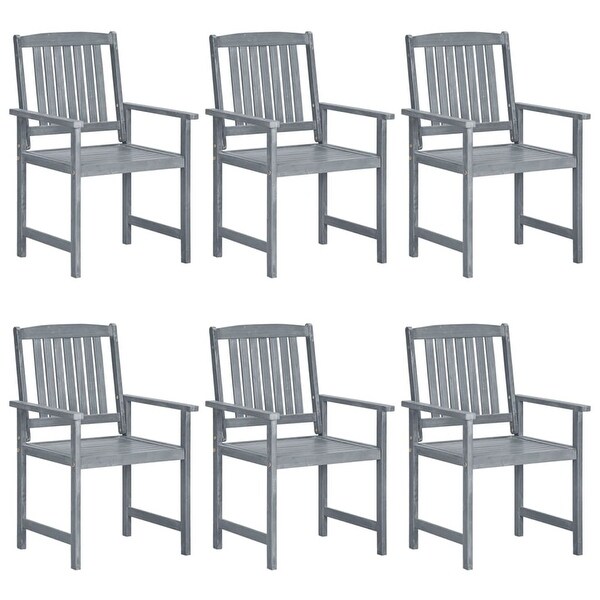 vidaXL Patio Chairs Outdoor Dining Chair for Deck Garden Solid Wood Acacia