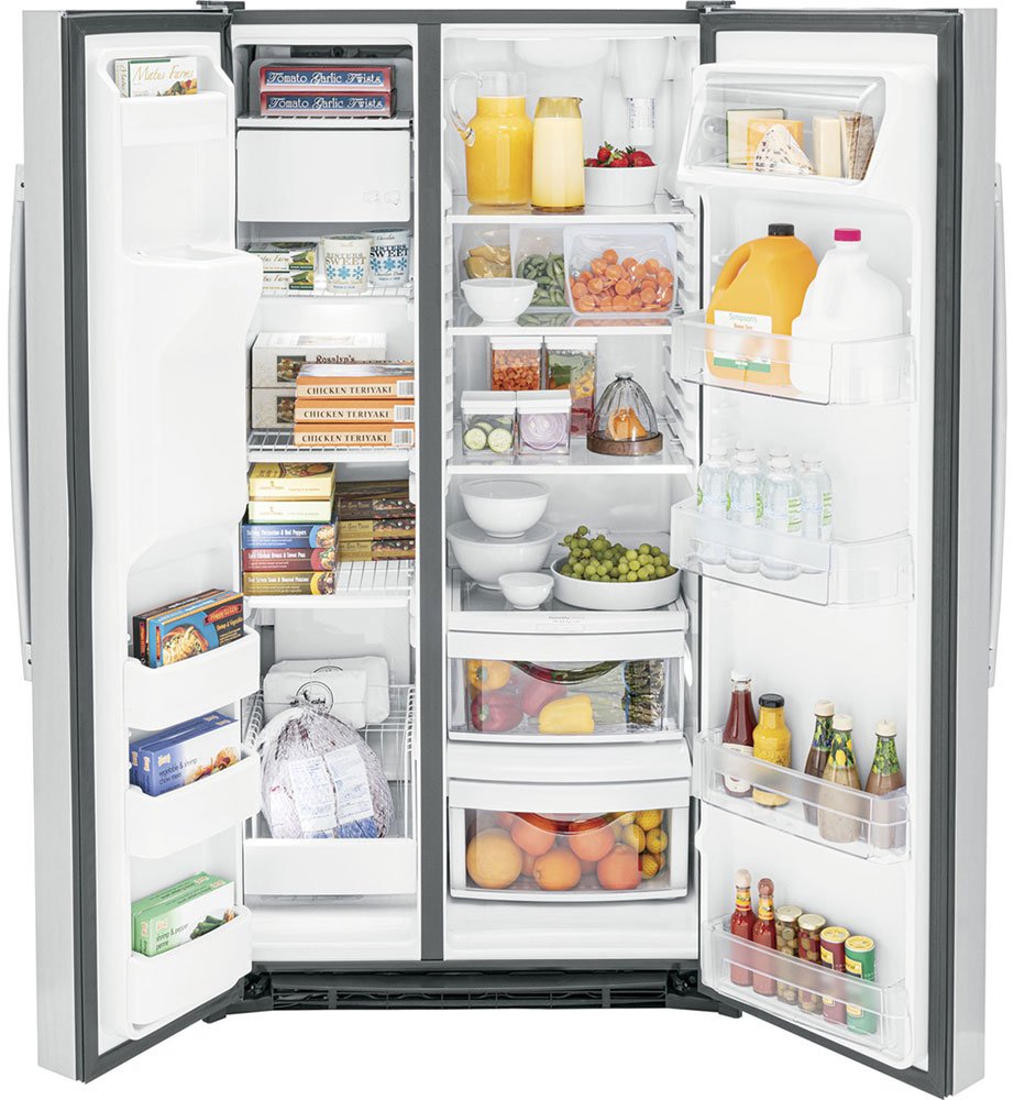 GE 25.3 Cu. Ft. Stainless Steel Side-By-Side Refrigerator