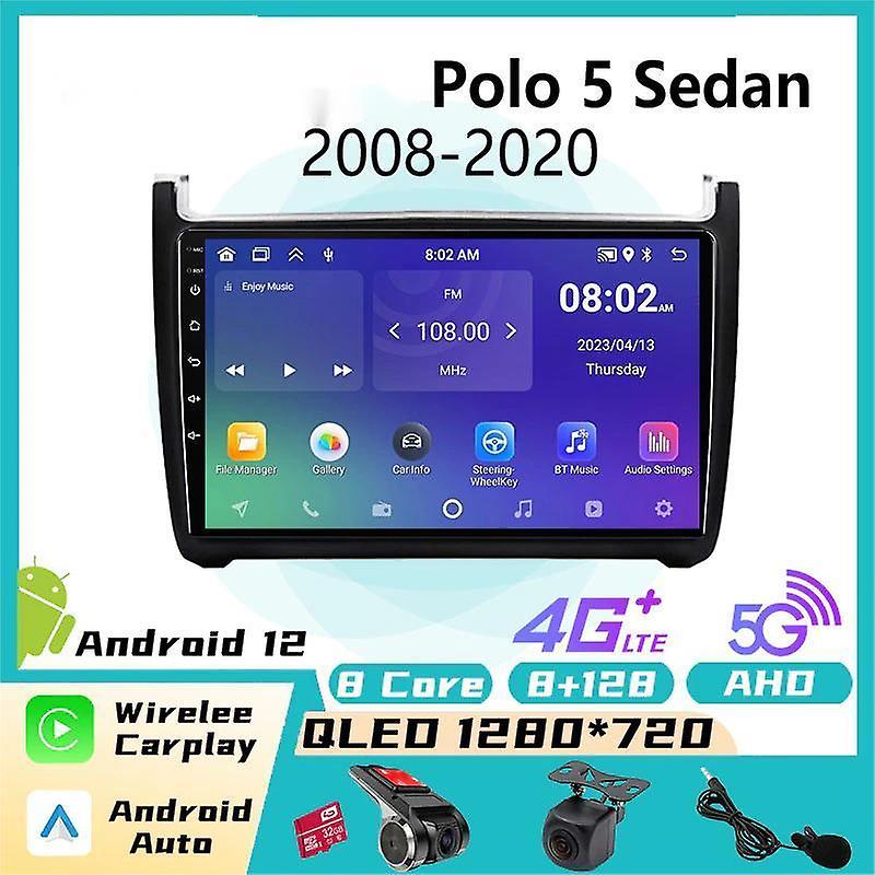 2 Din Carplay Stereo for Polo 5 Sedan 2008-2020 Car Radio Android Multimedia Player Autoradio GPS