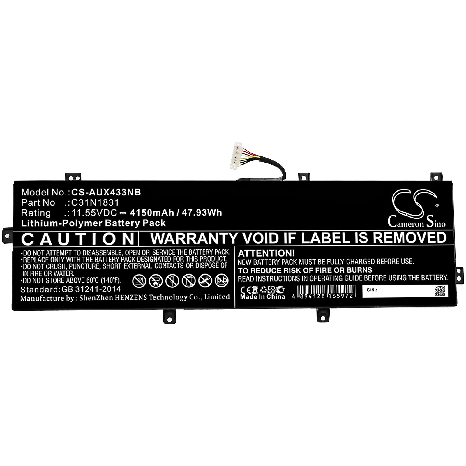 Asus P3540FA p3540fa0091a8265u p3540fa0101a8565u Replacement Battery BatteryClerkcom Laptop and Notebook