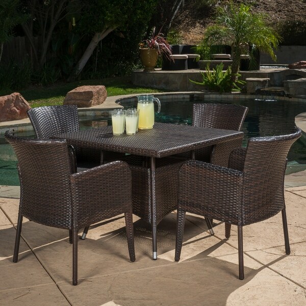 Christopher Knight Home Corsica Outdoor 5piece Wicker Dining Set