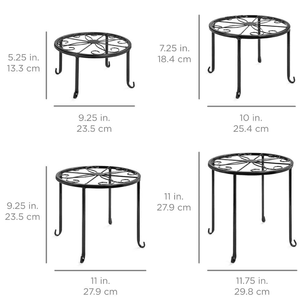 Best Choice Products Indoor/Outdoor Metal Plant Stands (4-Tiered) SKY3717