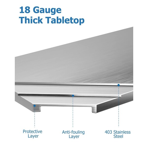 Stainless Steel Work Table with Backsplash