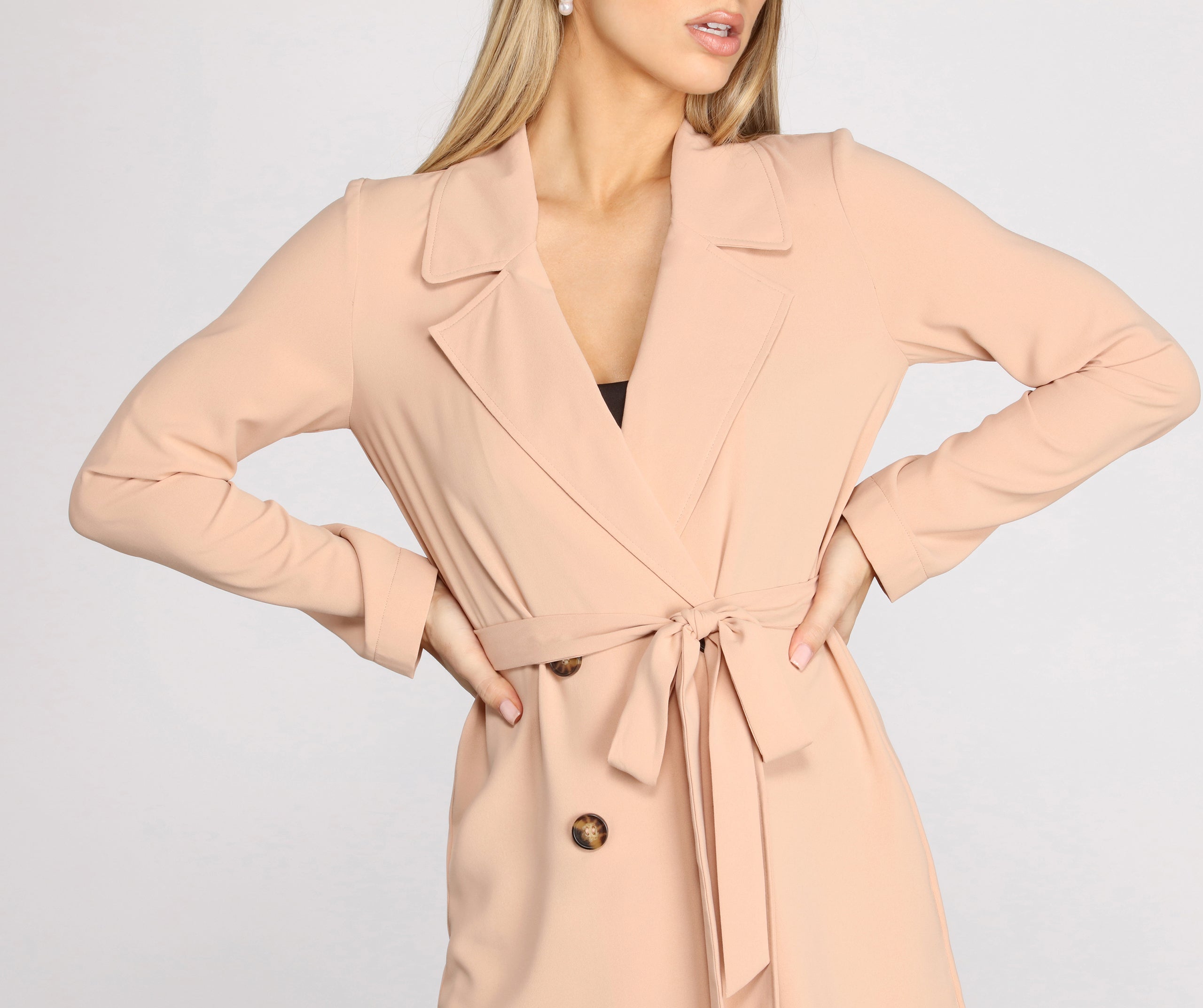 So Profesh Belted Trench