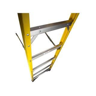 Werner 5 ft. Yellow Fiberglass Step Ladder with 375 lb. Load Capacity Type IAA Duty Rating 7305