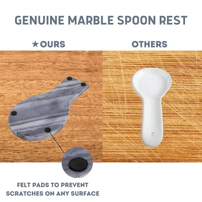 Marble Thankful Engraved Stovestop Spoon Rest