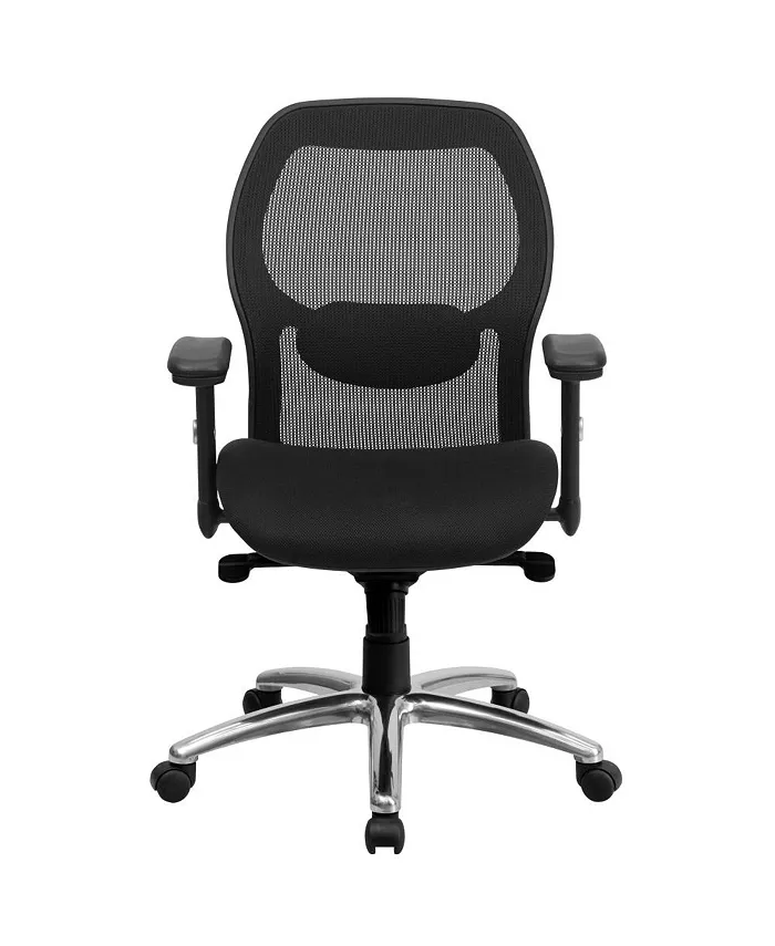 EMMA+OLIVER Mid-Back Super Mesh Executive Swivel Office Chair Knee Tilt Control