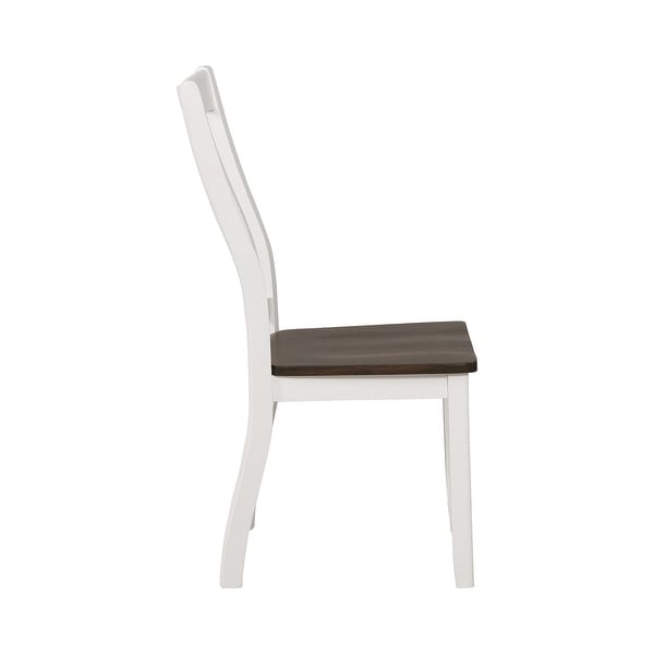 Dale Espresso and White Slat Back Dining Chairs (Set of 4)