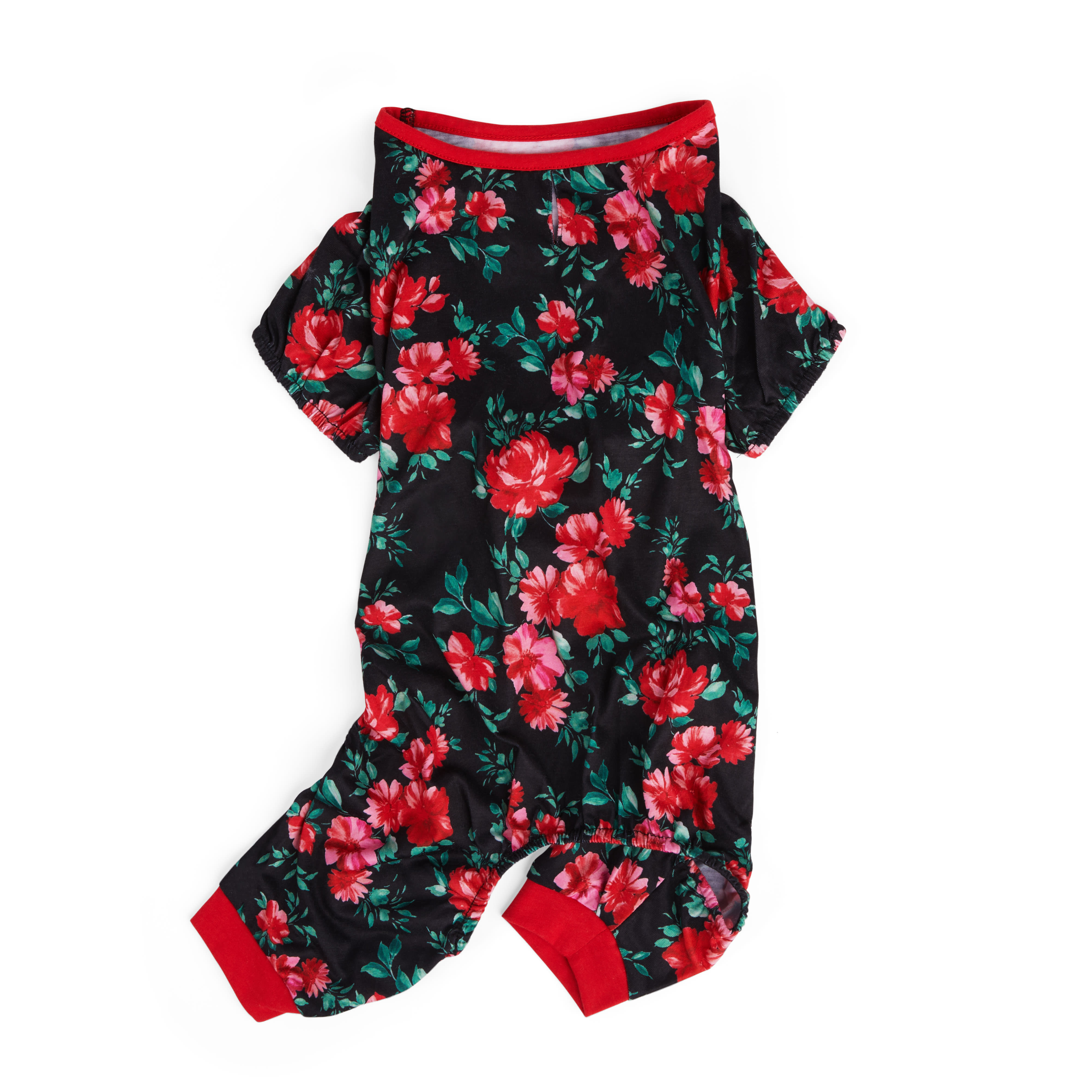 YOULY Rose Floral Pet Pajamas， XX-Small