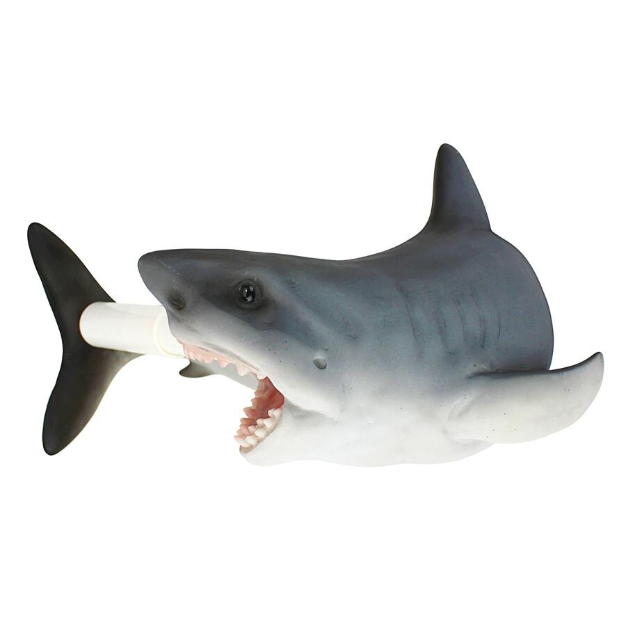 Design Toscano Shark Attack Bathroom Toilet Paper Holder