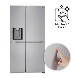 LG 27 cu .ft. Side by Side Refrigerator w Door-in-Door Pocket Handles and Craft Ice in PrintProof Stainless Steel LRSDS2706S