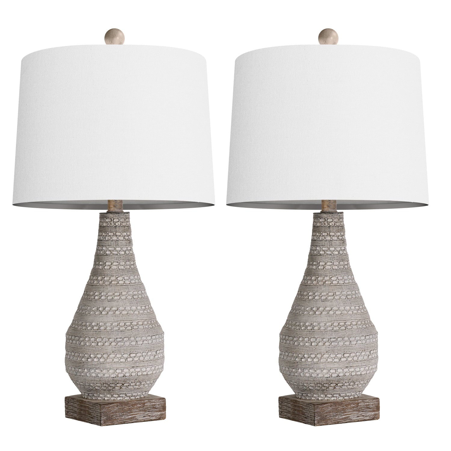 Oneach Table Lamp Set of 2 for Bedroom Living Room Office Dining Room Retro 24.8