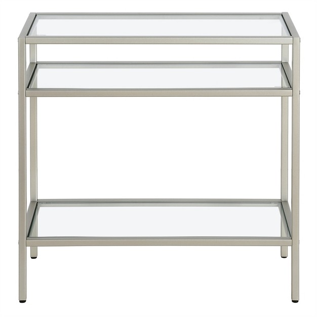 Satin Nickel Rectangular Side Table Henn amp hart