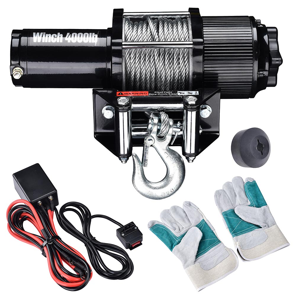 Yescom ATV Remote Electric Winch Truck Recovery 4000 12v