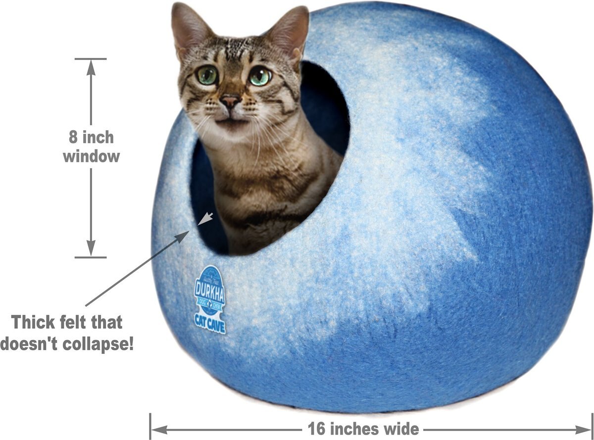 Durkha Premium Felt Cave Cat Bed