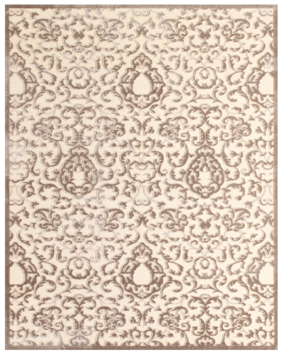 Pellaro Cream and Brown Rug by BD Fine