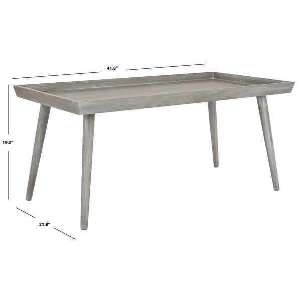 SAFAVIEH Nonie Slate Grey Coffee Table with Tray - 41.8