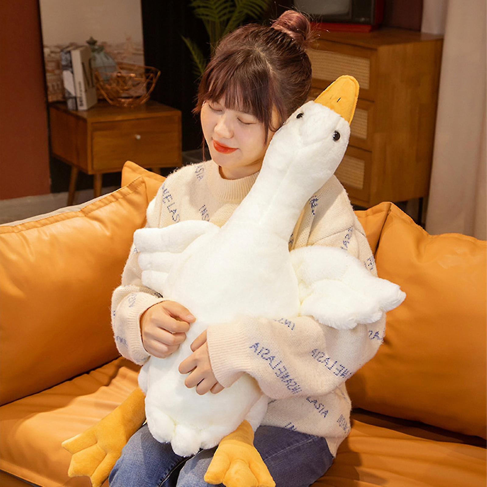 Plush Goose Soft Pillow Toys Comfortable Big Swan 50 Cm/90 Cm/130 Cm/160 Cm/190 Cm Christmas Gift Yellow Stuffed Animal