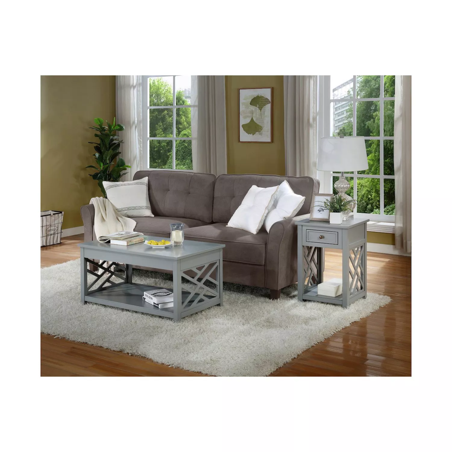 Alaterre Furniture Coventry Coffee Table and End Table 2-piece Set