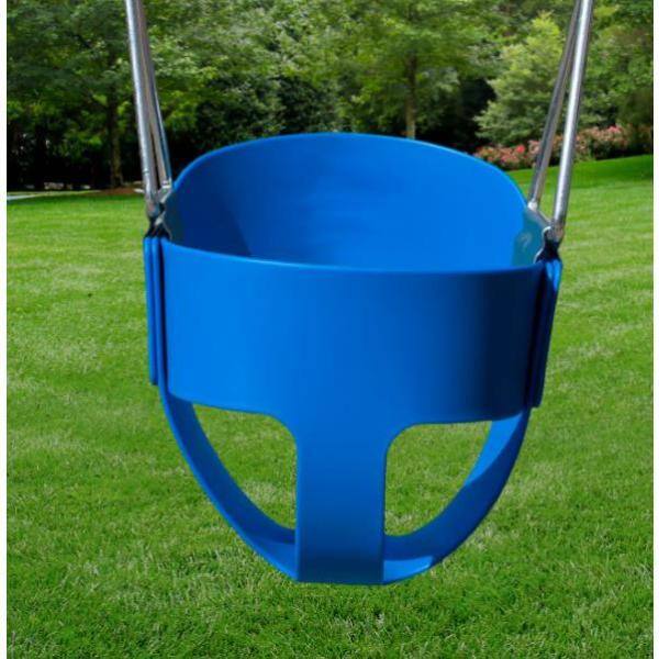 Swing-N-Slide Playsets Blue Full Bucket Toddler Swing with Chains WS 2081