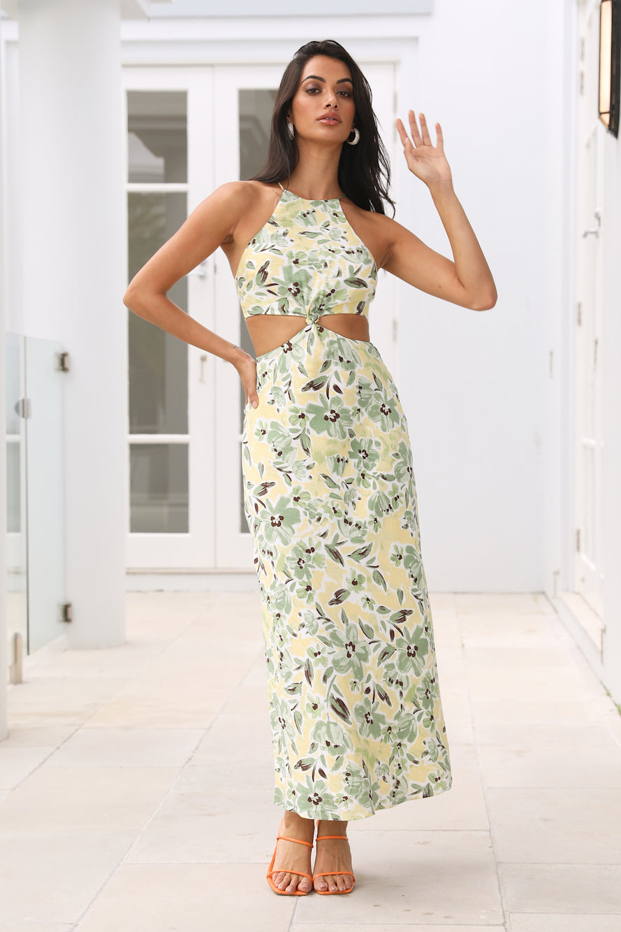 Brunch For Two Midi Dress Green