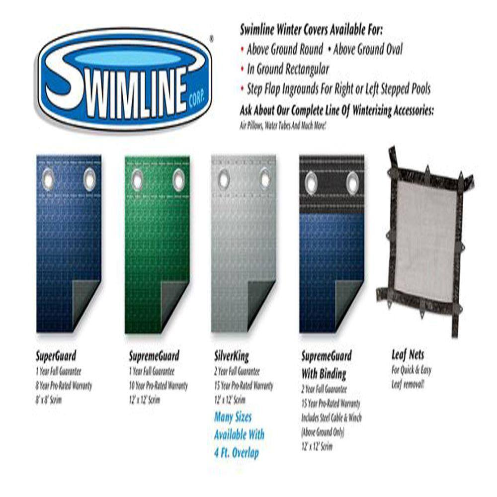 SWIMLINE 24 ft. Round Blue Above Ground Pool Winter Swimming Cover PCO827-WMT