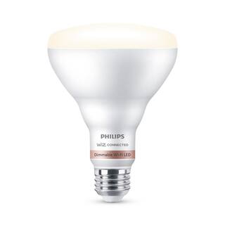 Philips 65-Watt Equivalent BR30 LED Smart Wi-Fi Daylight (5000K) Light Bulb Powered by WiZ with Bluetooth (1-Pack) 562637