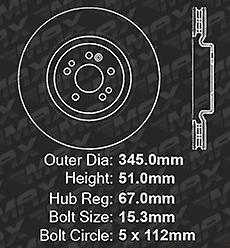 Max Brakes Front and Rear Brake Kit Fits: Mercedes Benz 2002 - 2005 ML500 2000 2001 ML430