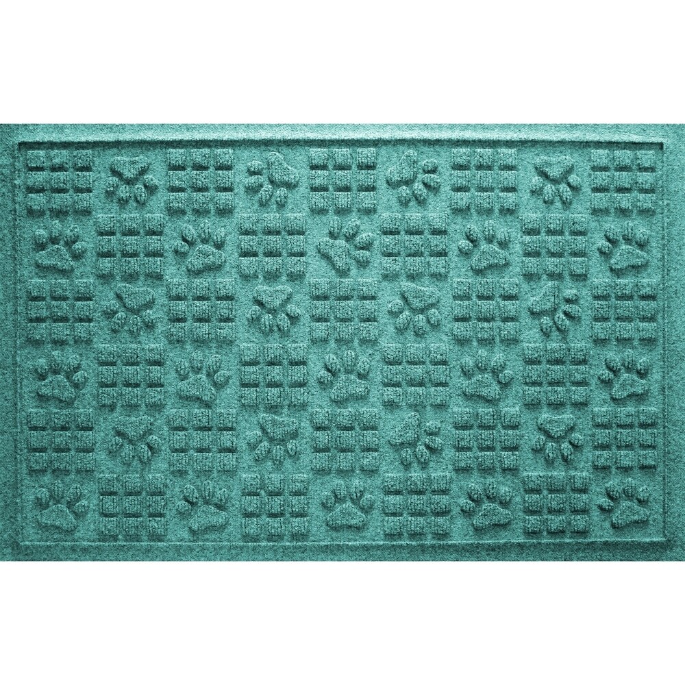 Aqua Shield Dog Paw Squares 2x3 foot PET Fiber Doormat