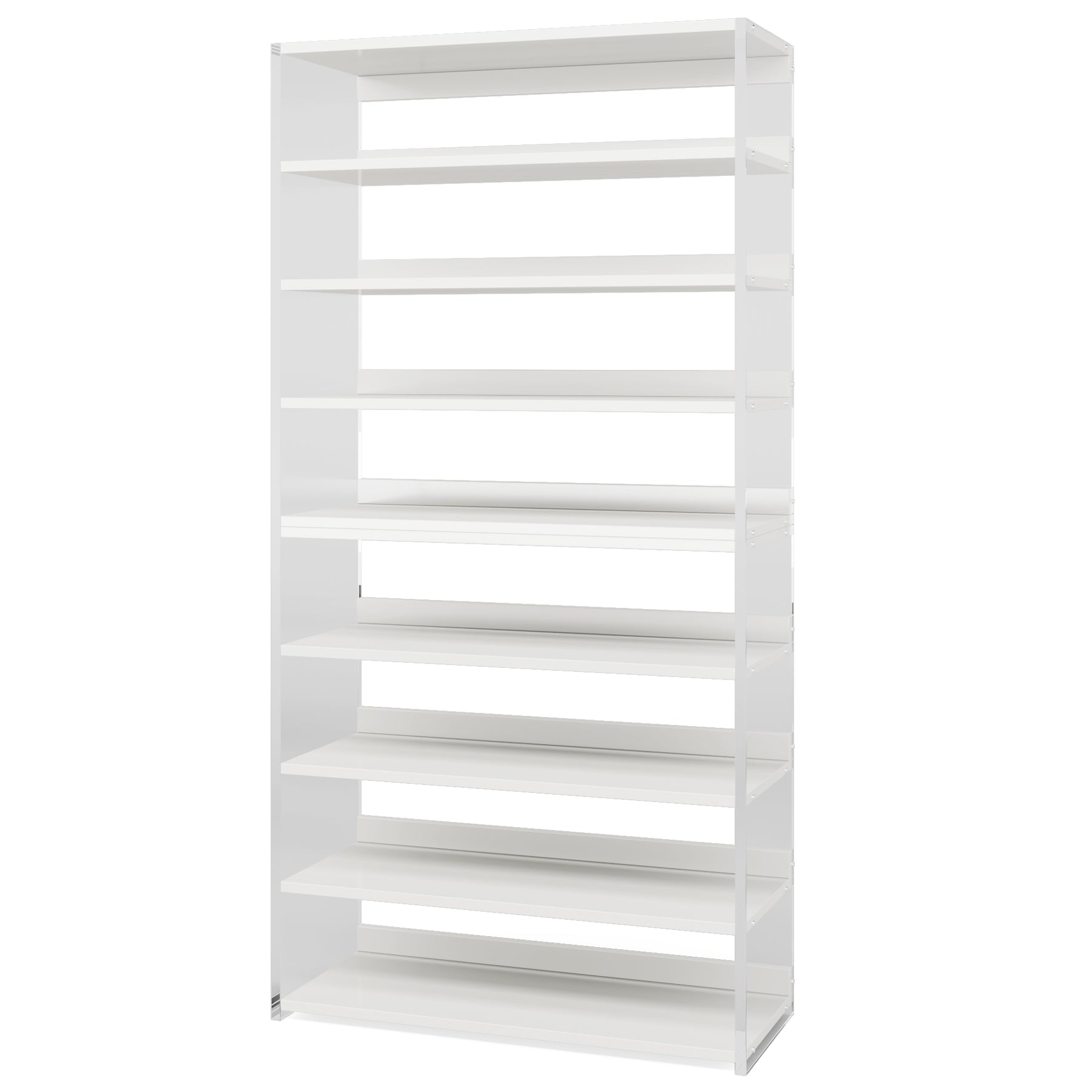 8-Tier Bookshelf, Acrylic Bookcase Storage Display Shelf