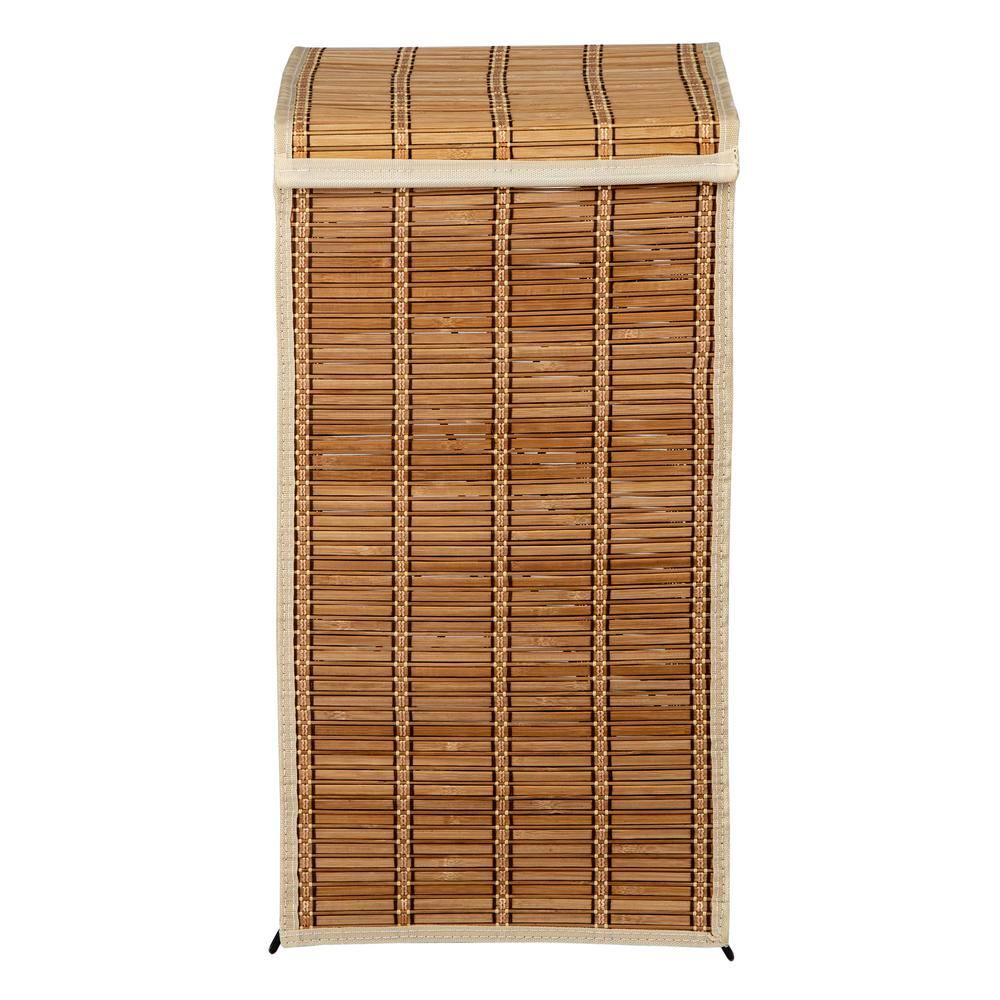 Honey-Can-Do Tall Bamboo Laundry Hamper with Lid HMP-01619