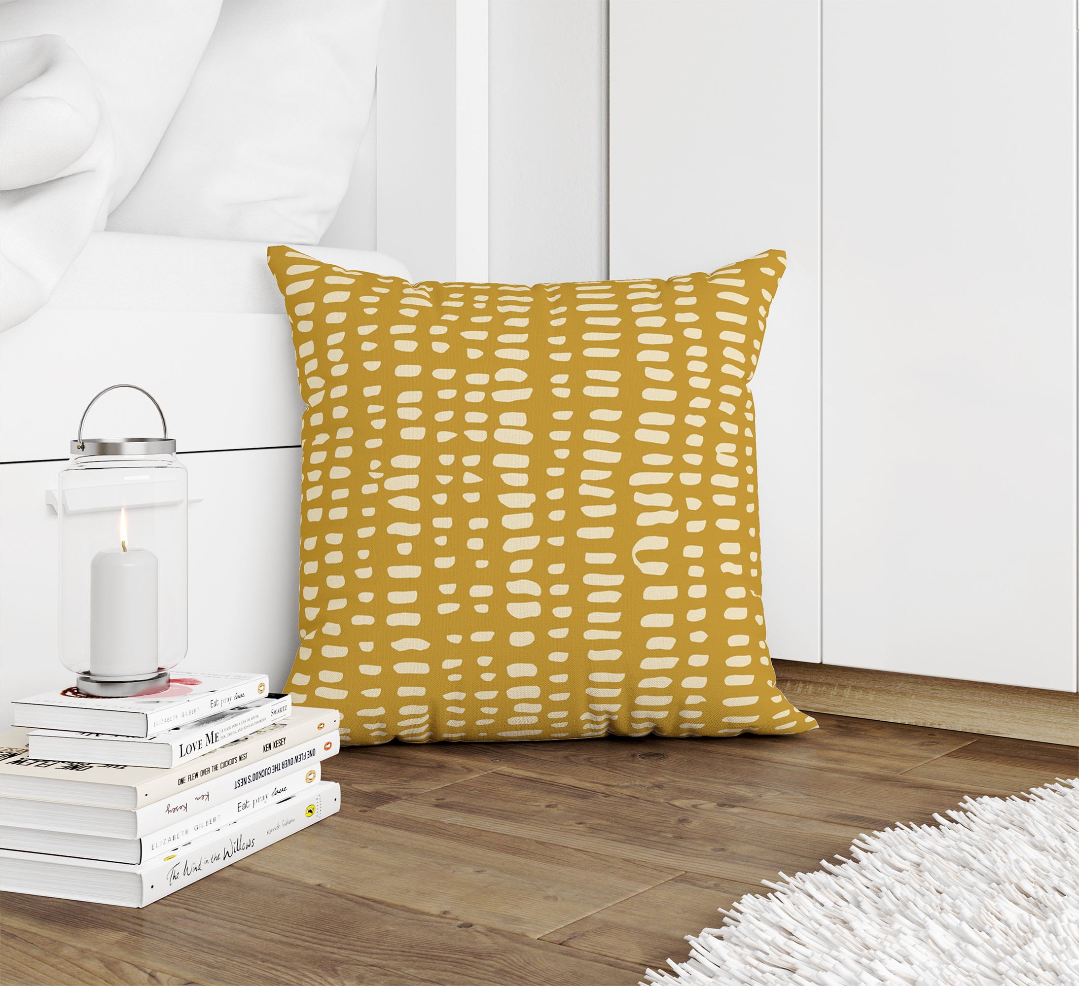 Marks Yellow Accent Pillow by Kavka Designs