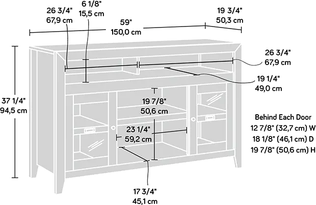 Dakota Pass Craftsman Oak 59 TV Stand