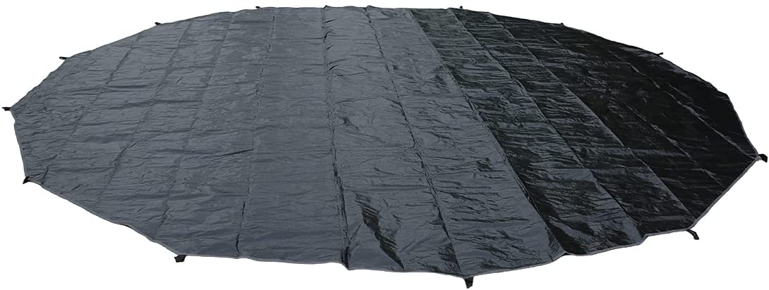 UNISTRENGH 3M Outdoor Black Ultralight PE Anti-Dirty Mat for Bell Tent Glamping Yurt Round Mat