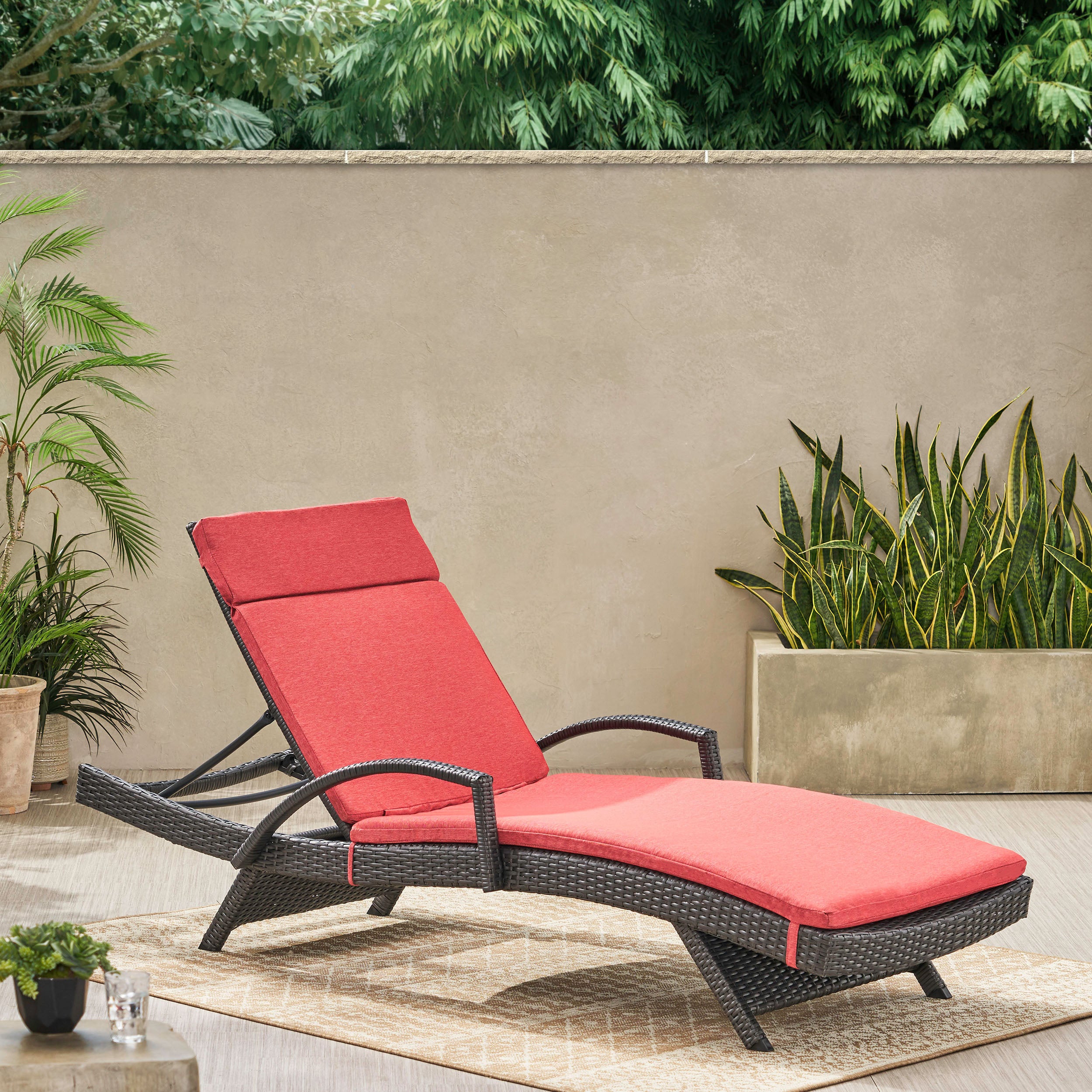 Soleil Outdoor Water Resistant Chaise Lounge Cushion