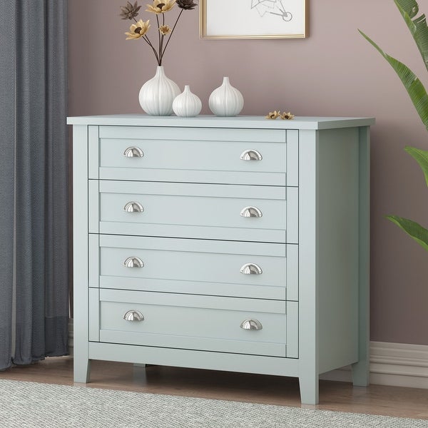 Country 4 Drawer Combo Chest of Drawers Bedroom Storage Cabinet - - 36966265