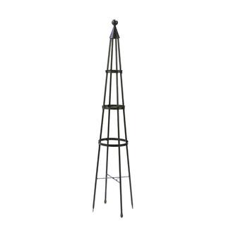 ACHLA DESIGNS 60 in. Wrought Iron Obelisk Garden Trellis OBL-01