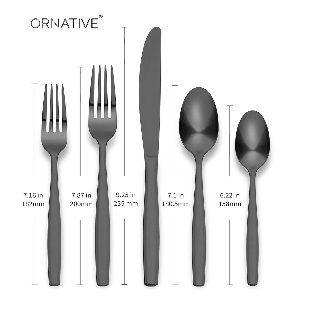 Ornative AMIAS 18/0 Stainless Steel 20 Pieces Flatware Set   10.63\