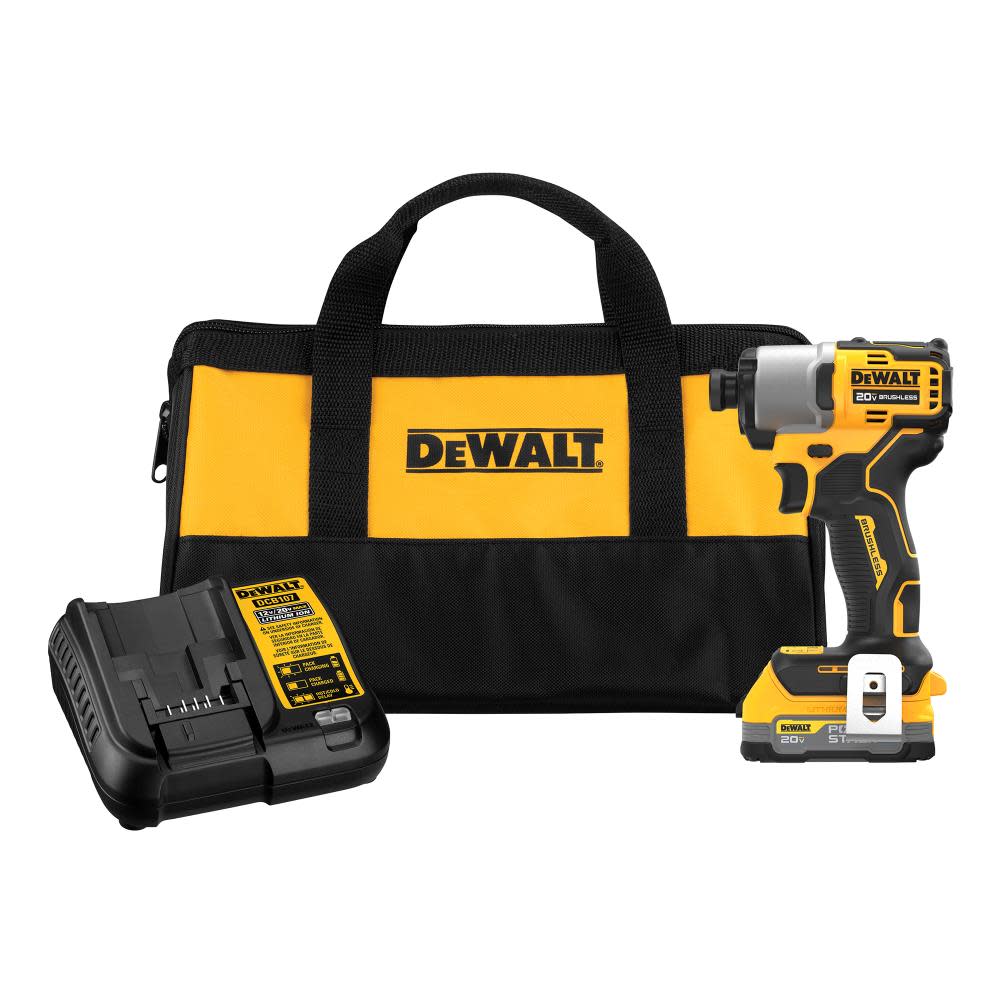 DEWALT 20V Max Impact Driver Kit with POWERSTACK  Battery ;