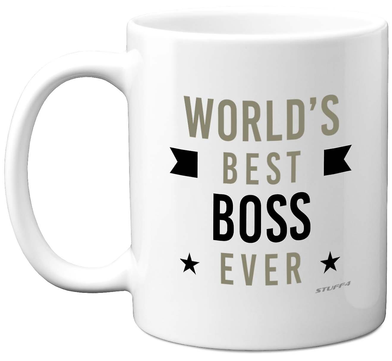 Worlds Best Boss Mug New Job Good Luck Leaving Work Office Novelty Gift Present 11oz Premium Cup