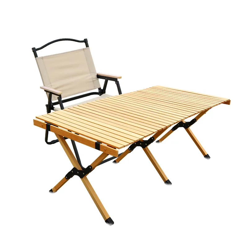 Camping coffee table folding portable aluminum alloy table outdoor table and chair set