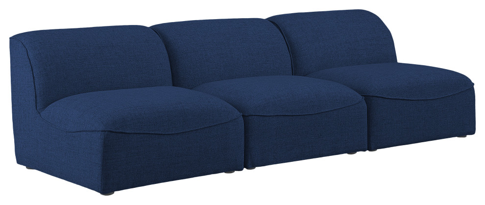 Miramar Linen Upholstered Modular Sofa   Contemporary   Sectional Sofas   by Meridian Furniture  Houzz