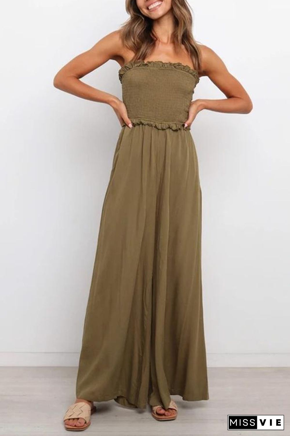 Count On Me Strapless Utility Jumpsuit