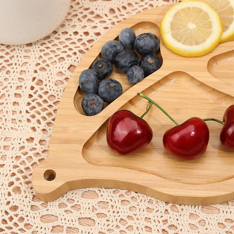 Wooden Leaf Tray Thanksgiving Serving Platter For Cheese Snack Fruit