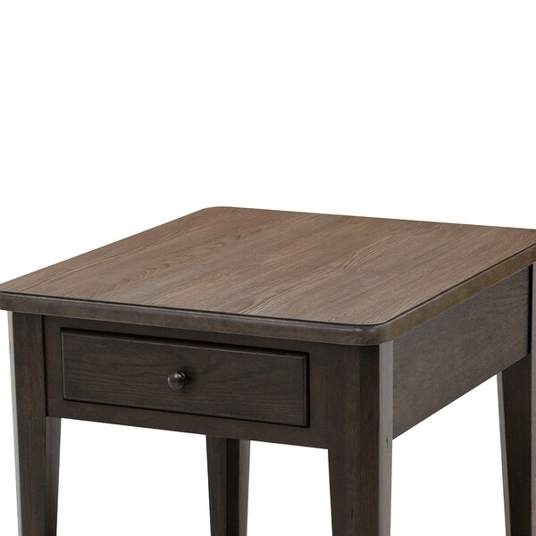 Chromcraft Peter Revington End Table in Light Gray， Dark Gray Finish