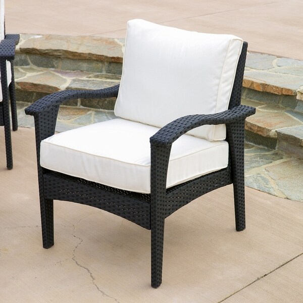 Honolulu Outdoor 4piece Cushioned Wicker Seating Set by Christopher Knight Home