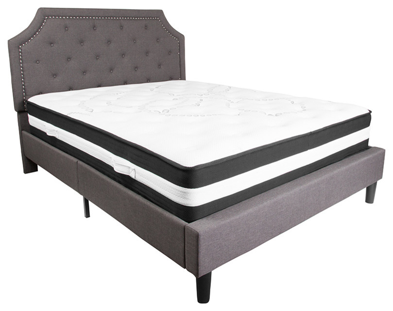 Capri Comfortable Sleep 12 quotFoam and Pocket Spring Mattress   Contemporary   Mattresses   by Global Discount Store LLC  Houzz