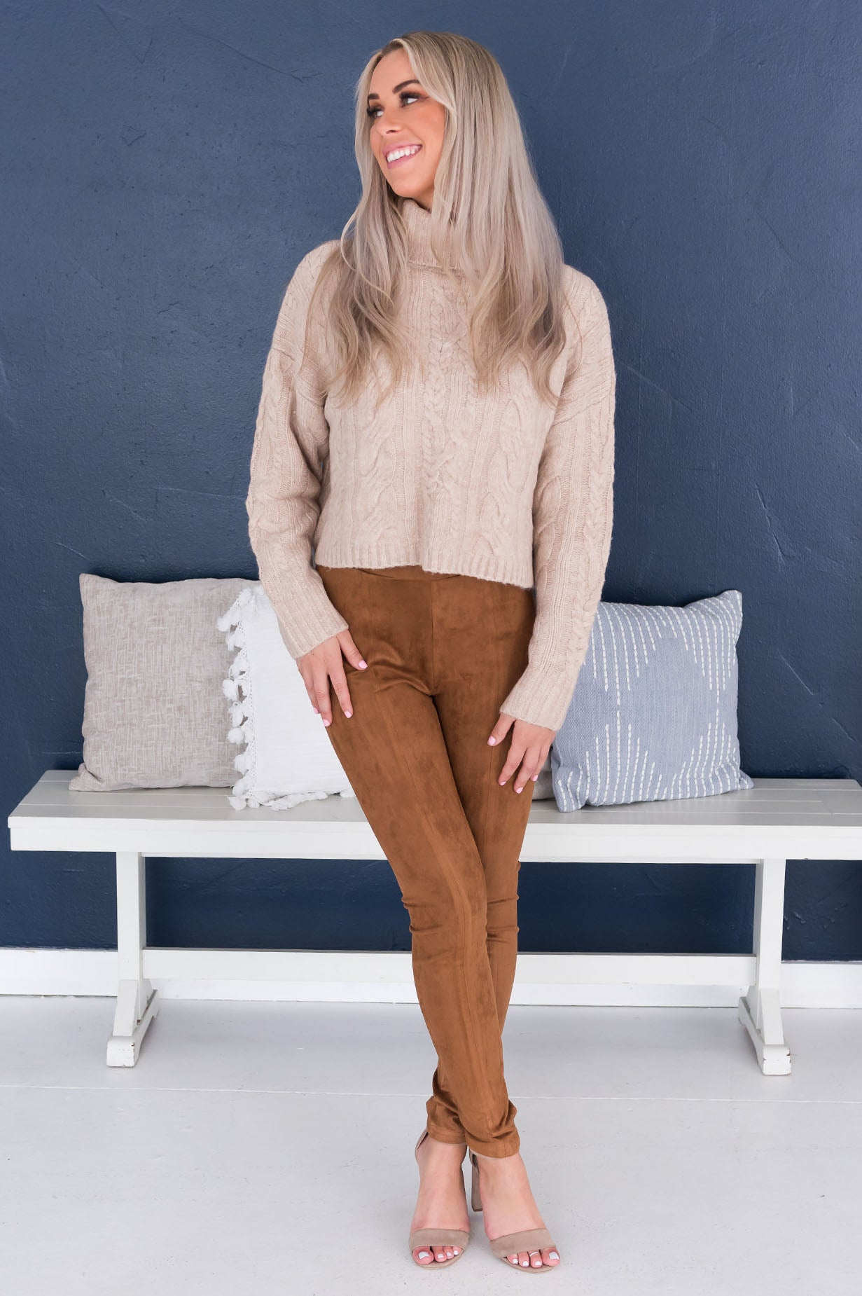 Fall Fashion Faux Suede Leggings