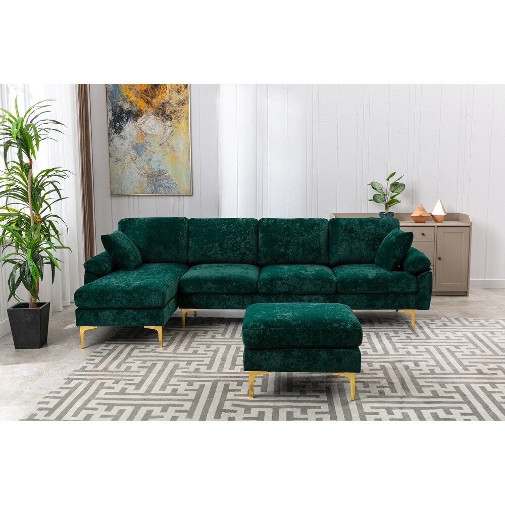 Elegant Velvet Sectional Sofa