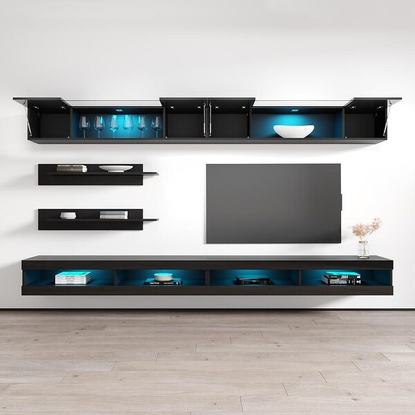 Fly I3 34TV Wall Mounted Floating Modern Entertainment Center